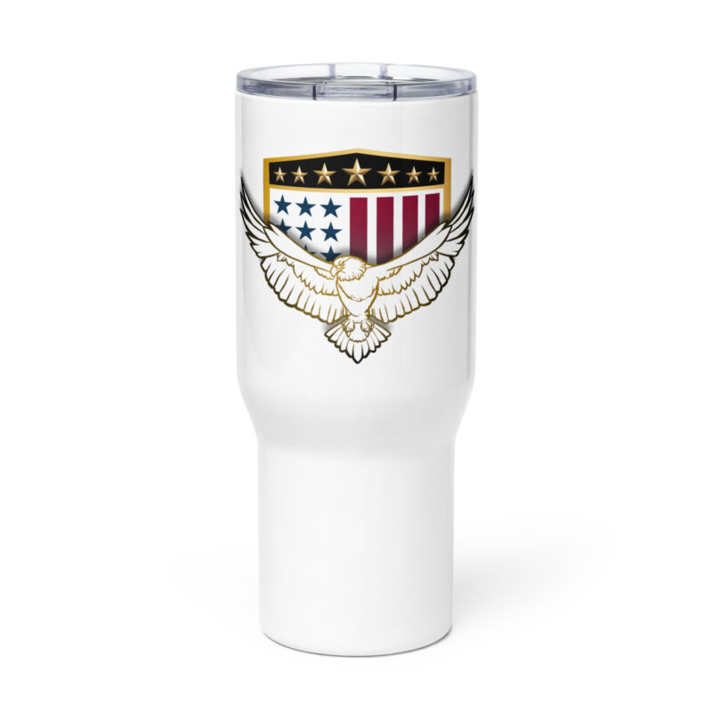 Travel mug with a handle