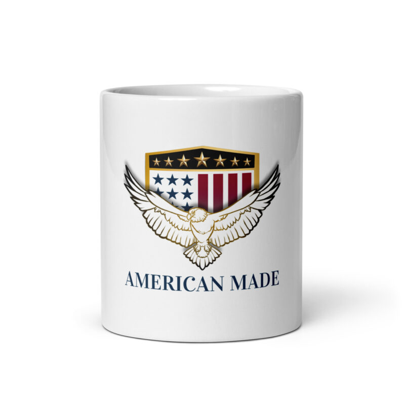 White glossy mug